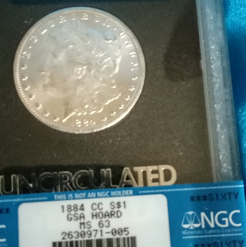 Graded GSA holder Carson City Morgan silver dollar